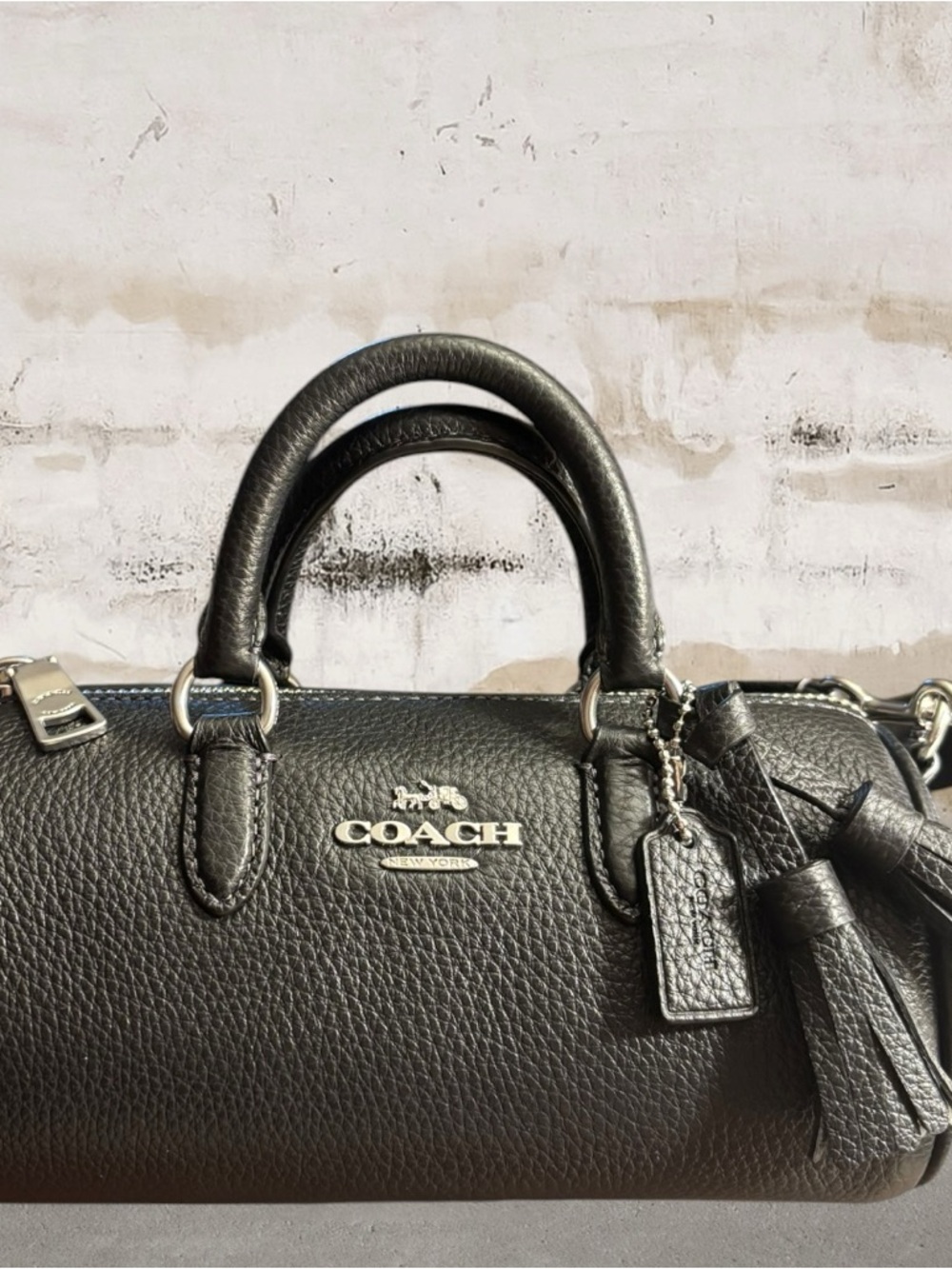 COACH Lacey Crossbody with Tassel Black NWOT